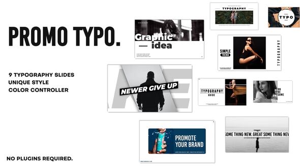 Typography Promo Titles template preview