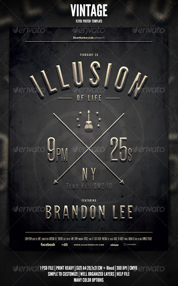 Vintage Flyer / Poster 4 - Events Flyers