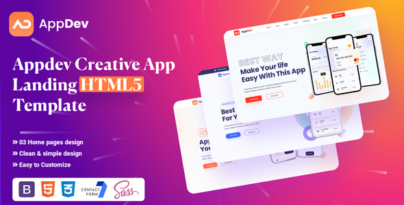Appdev - App Landing HTML5 Template