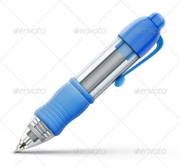 Blue Ballpoint Pen - Objects Vectors