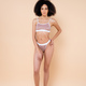 full length view of slim african american woman in underwear on beige - PhotoDune Item for Sale