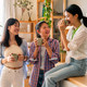 Happy beautiful chinese women friends bonding at home - PhotoDune Item for Sale