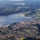 Port Alberni on Vancouver Island, British Columbia, Canada. Aerial view. Sunny summer day. - PhotoDune Item for Sale