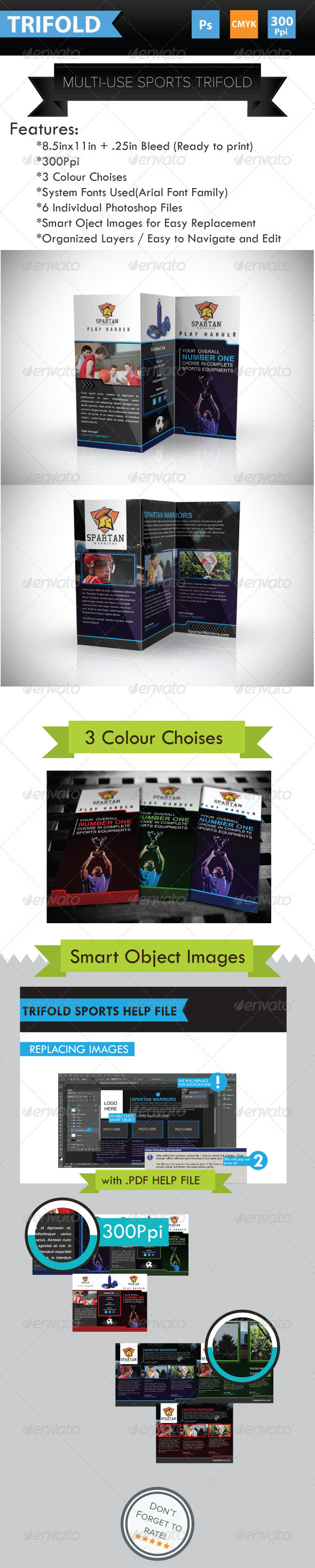 Multi-use Sports Brochure Trifold - Corporate Brochures