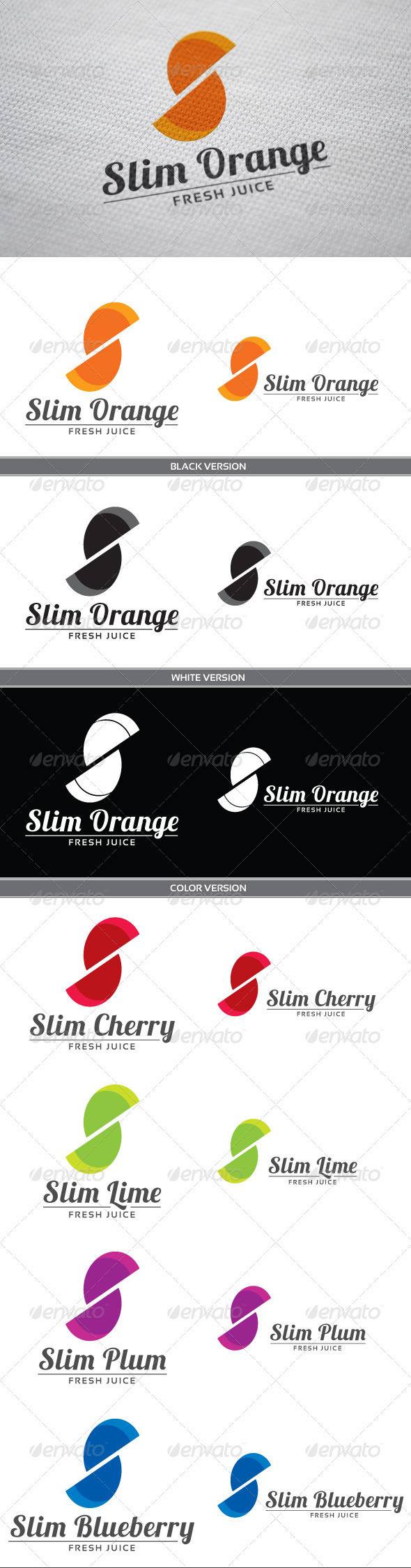 Slim Orange - Letters Logo Templates