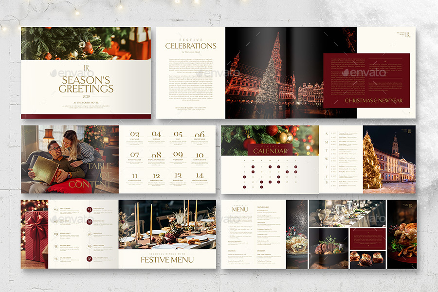 Landscape Christmas Brochure Template, Print Templates GraphicRiver