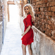 Portrait of a beautiful woman in a red dress - PhotoDune Item for Sale
