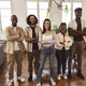 portrait of five multiracial office coworkers - PhotoDune Item for Sale