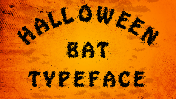 Animated Halloween Bat Typeface
