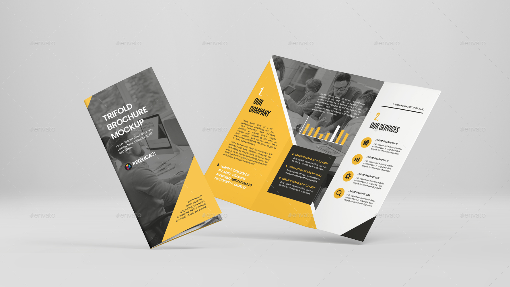 Trifold Brochure Mockup, Graphics | GraphicRiver