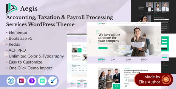 Aegis – Accounting & Payroll Processing Services WordPress Theme