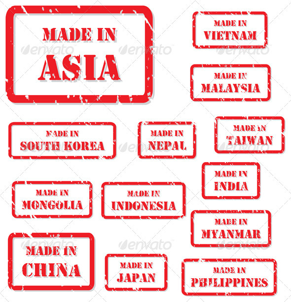 Made in Asia Rubber Stamps - Concepts Business