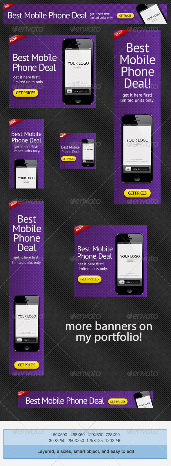 Phone Deals Banner Ad PSD Template - Banners & Ads Web Elements