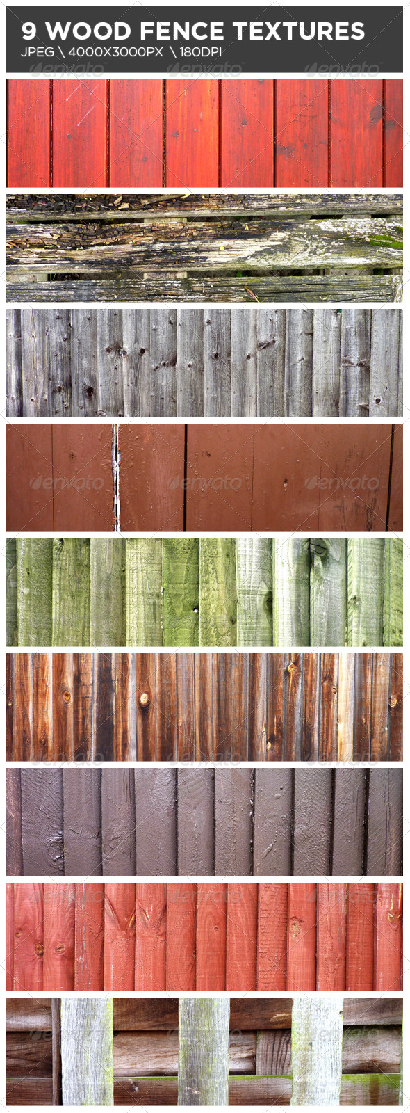 9 Wood Fence Textures - Wood Textures