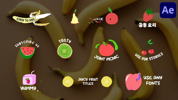 Juicy Fruit Titles for After Effects