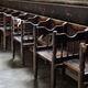 Rows of old church pews. Interior of an ancient church. - PhotoDune Item for Sale