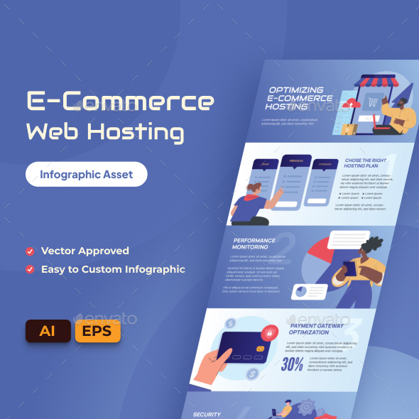 [DOWNLOAD]Ecommerce Web Hosting Infographic Asset Illustrator