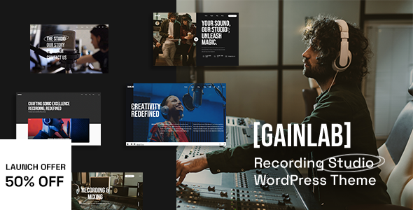 Gainlab – Music Recording Studio WordPress Theme