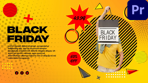 Black Friday Sale MOGRT Premiere Pro template preview