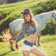 Horse and girl with cowboy hat - PhotoDune Item for Sale