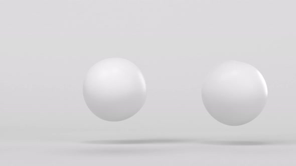 Bouncing soft balls with white background alt