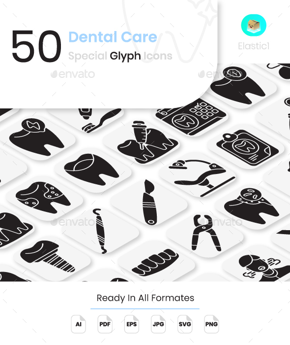 Dental Care Glyph Icons