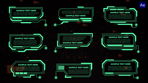 Technology Call Outs | After Effect Titles template preview