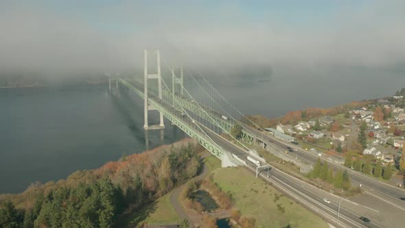 Narrows Bridge Slide Left Puget Sound Washington State