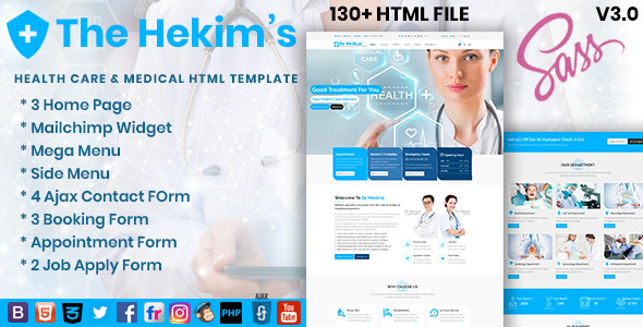 Hekim's Health Care & Medical Hospital HTML Template