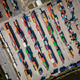 aerial view of a container terminal at the port, where massive containers await their journey - PhotoDune Item for Sale
