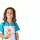 six year old girl dressed as a nurse standing with a toy syringe in her hand on white background - PhotoDune Item for Sale