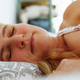 Attractive blonde woman waking up in bed - PhotoDune Item for Sale