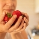 Aromatic strawberries in a woman&#39;s hands close-up - PhotoDune Item for Sale