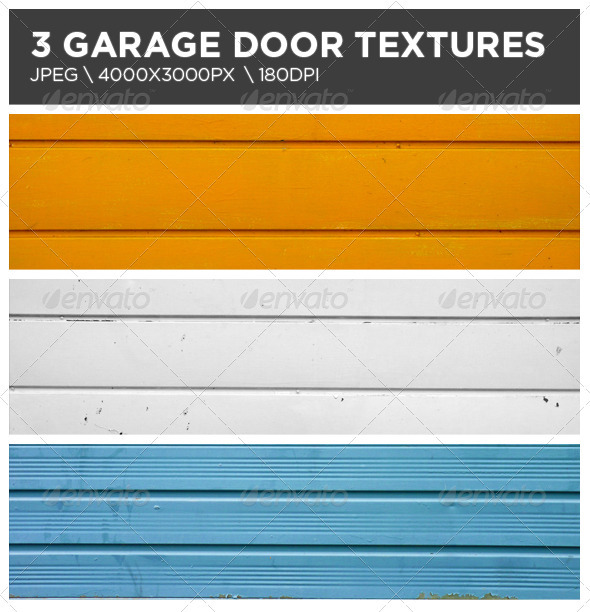 3 Garage Door Textures - Metal Textures