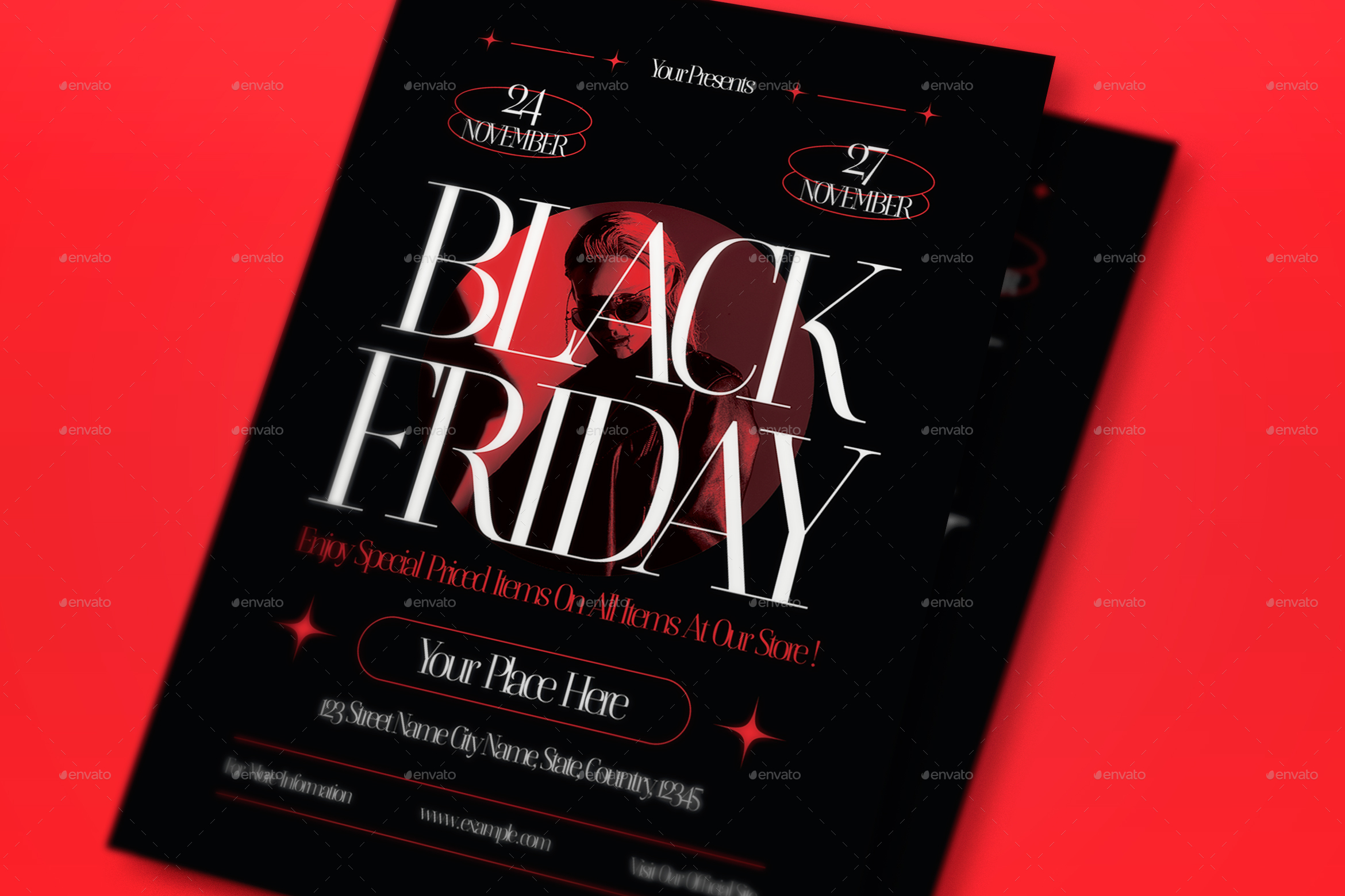 Black Gothic Black Friday Flyer Set by graphicook GraphicRiver