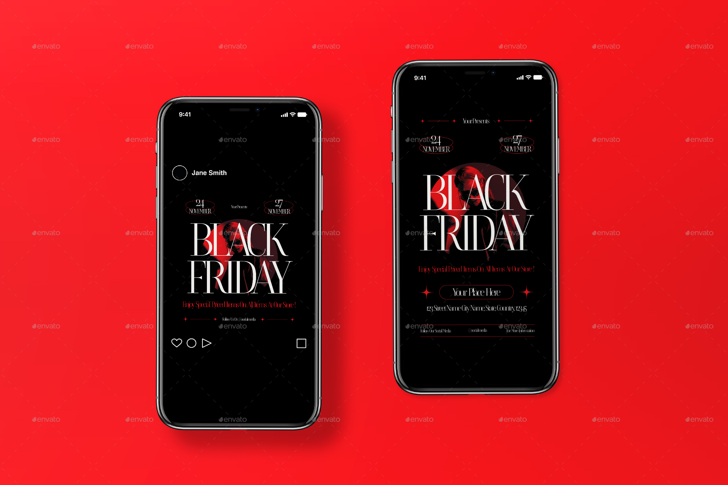 Black Gothic Black Friday Flyer Set by graphicook GraphicRiver