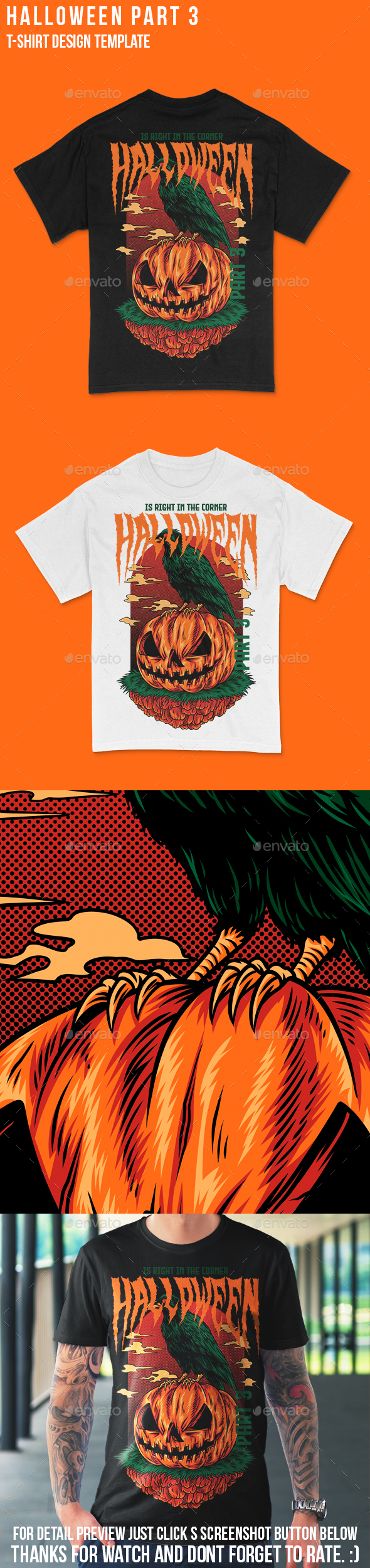 Halloween in the Corner Part 3 T-Shirt Design Template