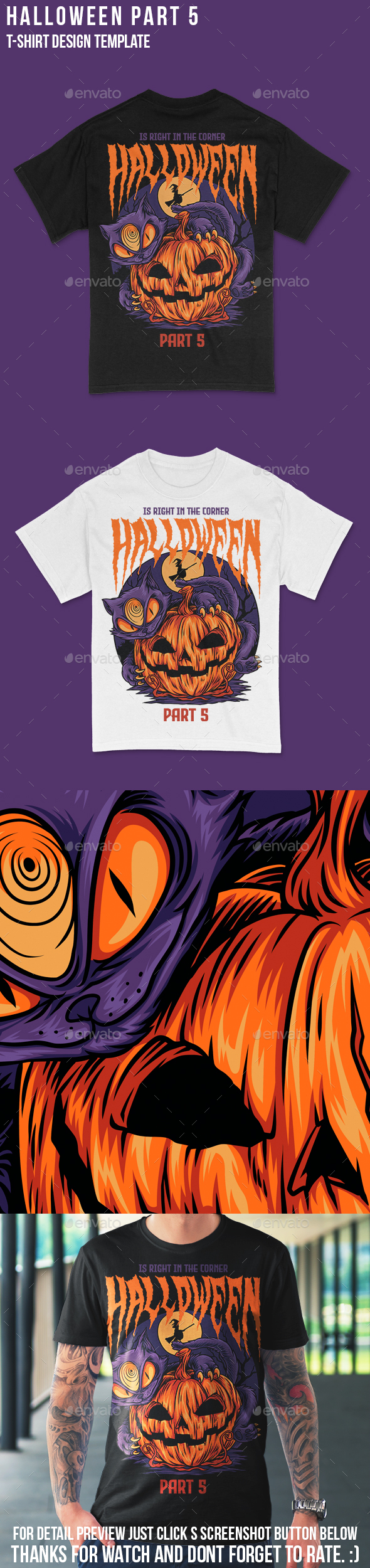 Halloween in the Corner Part 5 T-Shirt Design Template