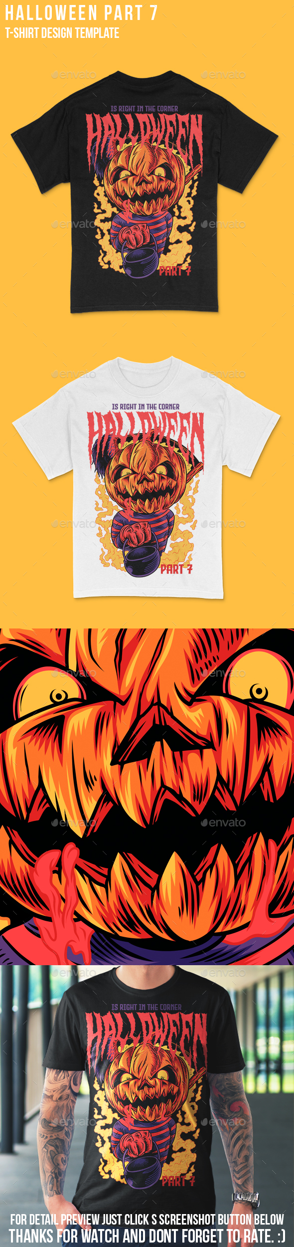 Halloween in the Corner Part 7 T-Shirt Design Template
