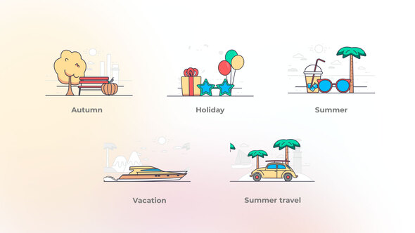 Summer and Rest - Icons Concepts