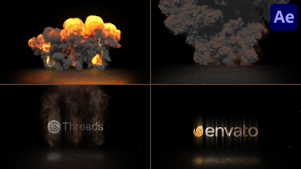 Fast Explosions Logo Reveal for After Effects