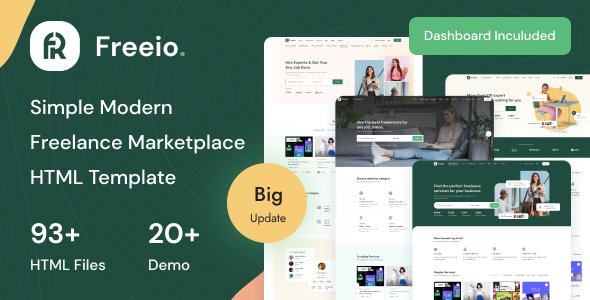 Freeio - Freelance Services Marketplace & Job Board HTML Template