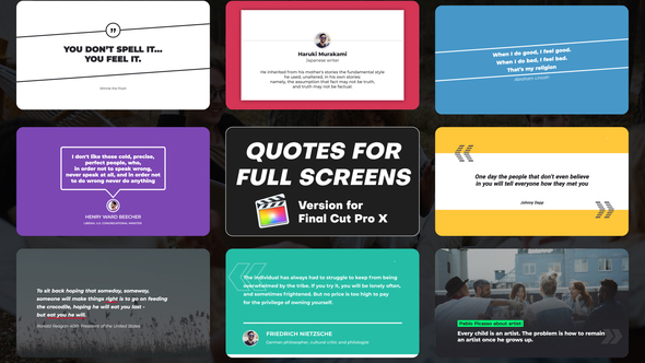 Quotes for Full Screens | FCPX