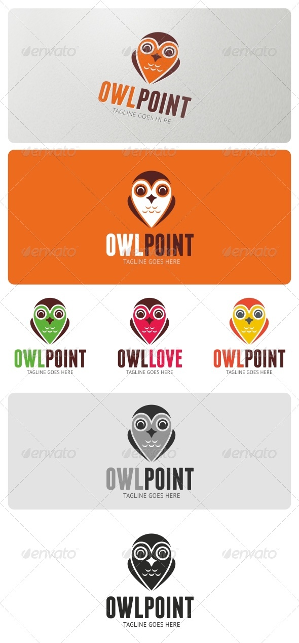 Owl Point Logo - Animals Logo Templates
