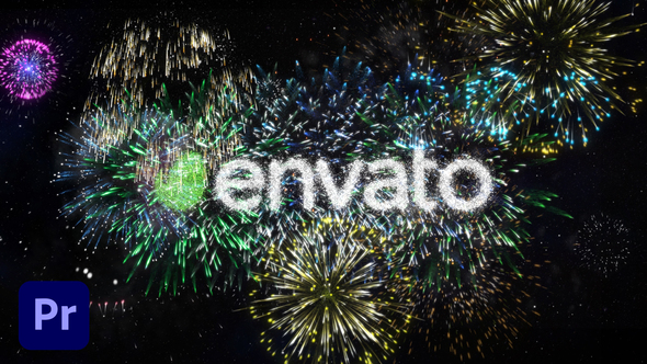 Fireworks/Celebrating Holiday New Year Logo