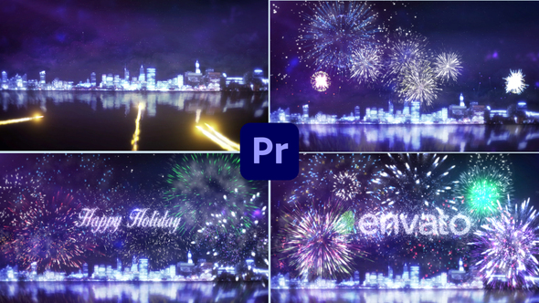 Fireworks/Celebrating Holiday New Year Logo 2