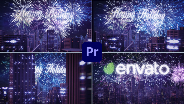 Fireworks/Celebrating Holiday New Year Logo 3