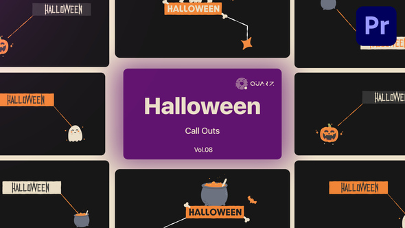 Halloween Call Outs for Premiere Pro Vol. 08