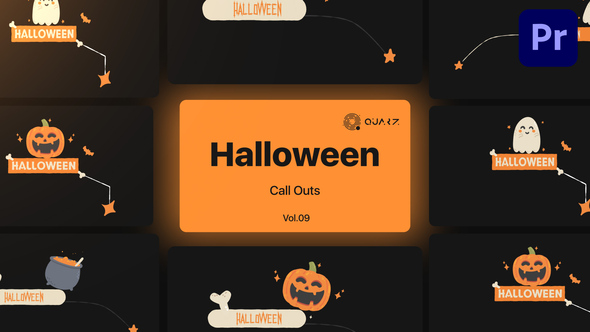 Halloween Call Outs for Premiere Pro Vol. 09