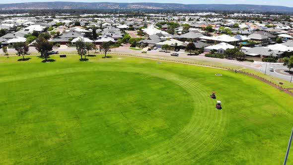 Aerial View of an Oval in Australia